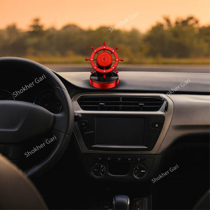 Car Air Freshener Solar Retro Ship Rotating - Red image