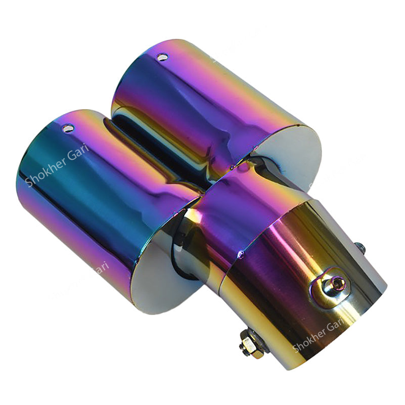 Exhaust Muffler Cap Stainless Steel 2 hole-4 (63C) image 4