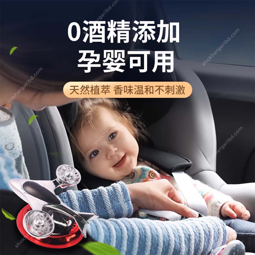 Car Solar Powered Rotary Aircraft Combat Aromatherapy  Perfume image 1