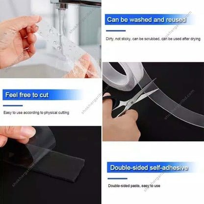 Nano Tape Transparent Reusable Double Sided Adhesive 2cm 3 meter image 5