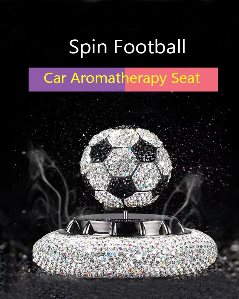 Car Dashboard Stone Football Solar Perfume & Showpiece (2 in 1) image 5
