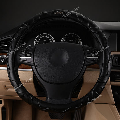 Car Designer Black Steering Wheel Cover image 0