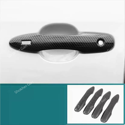 M/Y/P Car Door Handle Carbon Fiber Cover Trim image 0