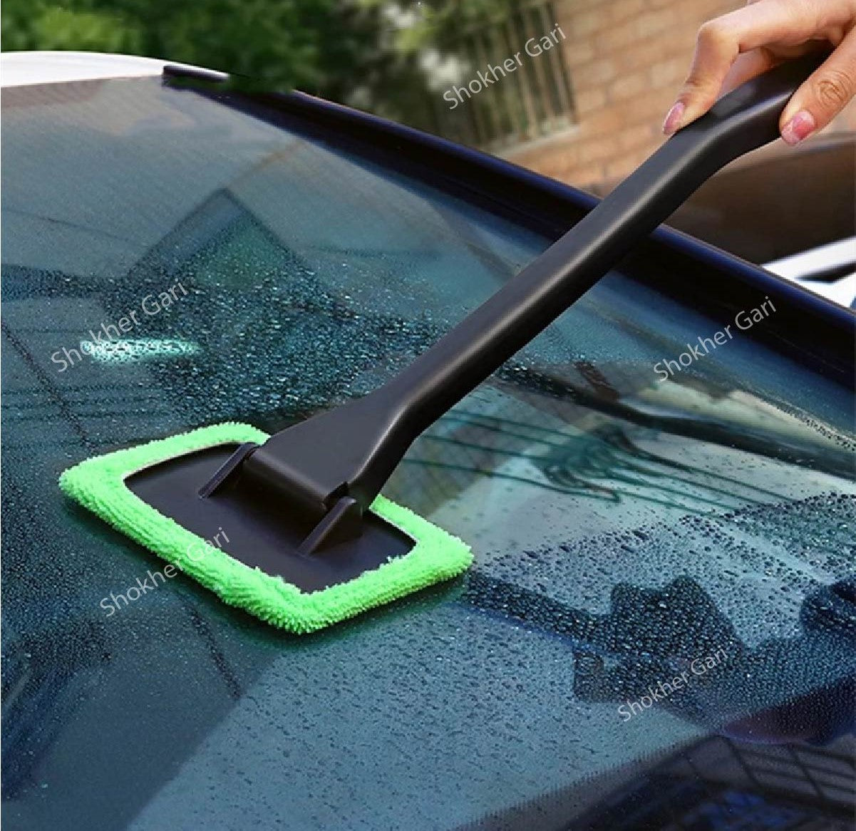 Windshield and Window Cleaner Microfiber Cloth Tool image 0