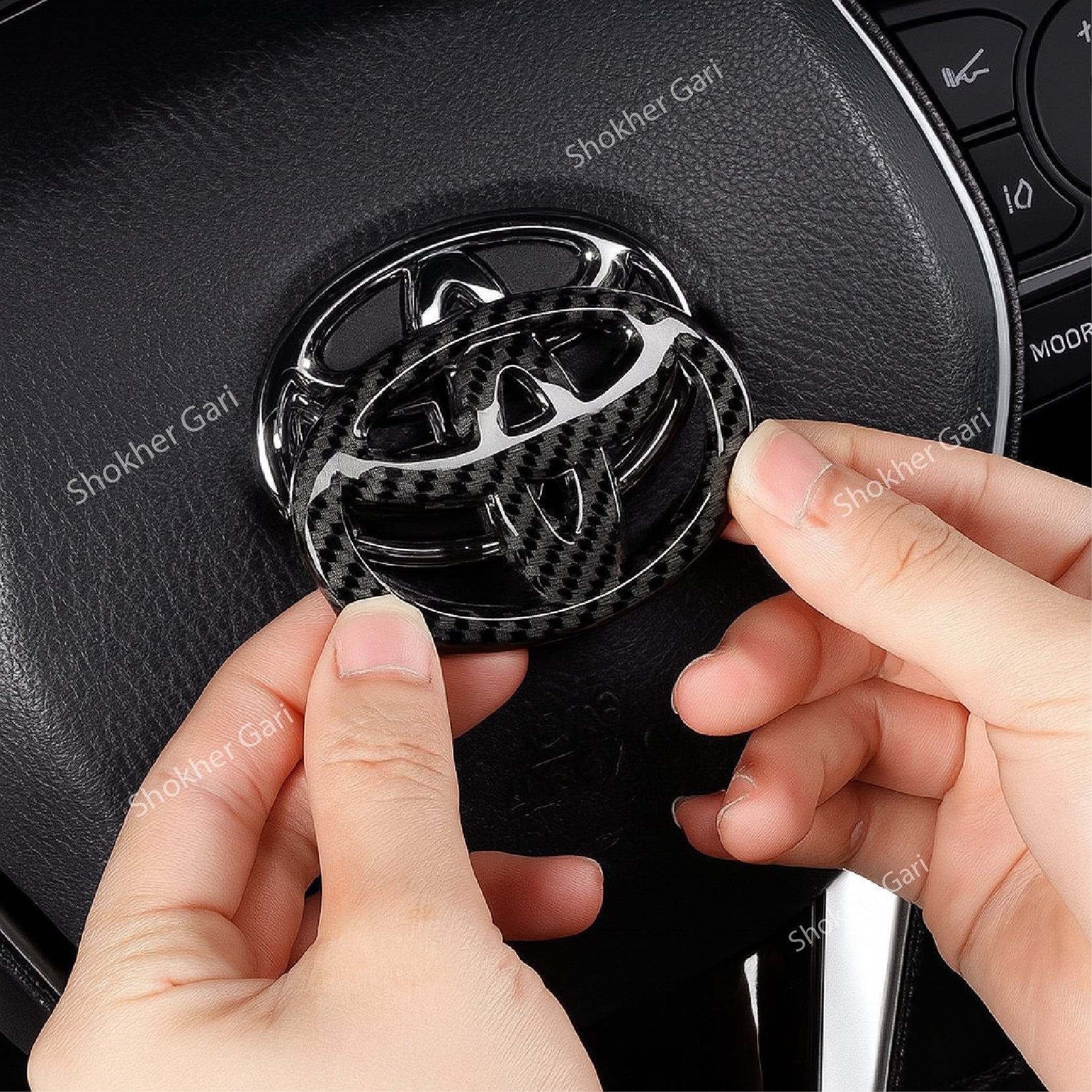 3D Carbon Steering Wheel Logo image 0