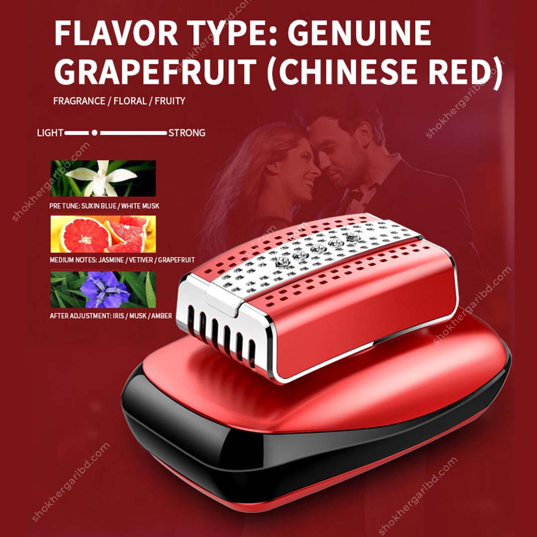Rectangle Diamond stone Luxury Car Air Freshener with Modern Perfume - Red image