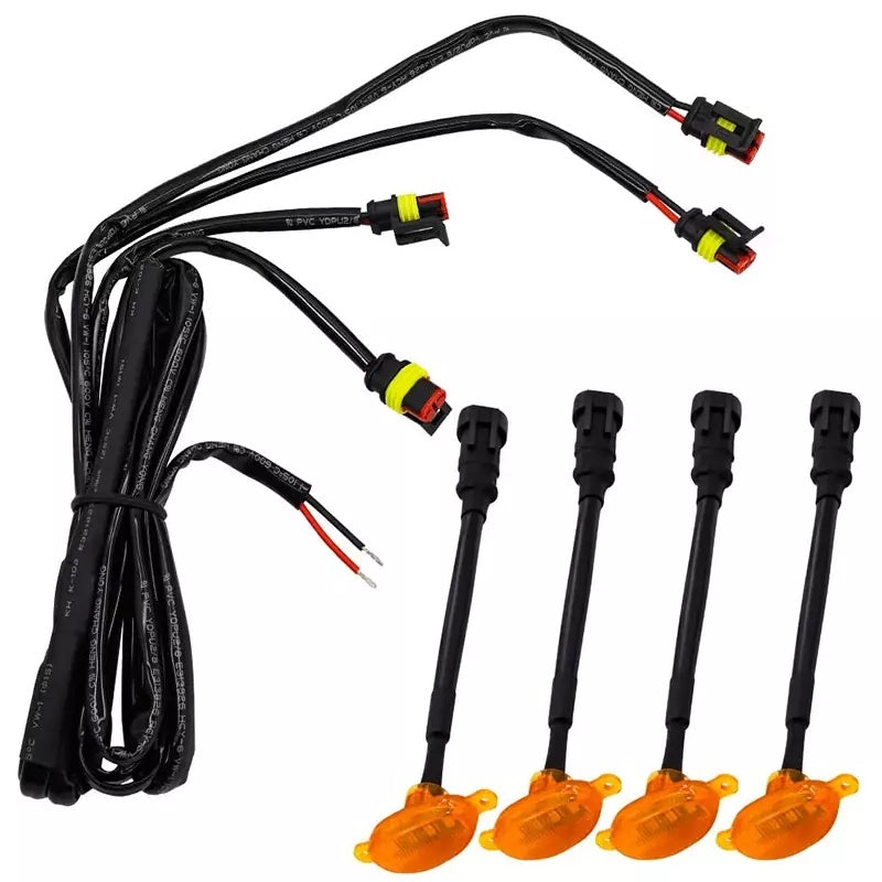 4pcs LED Front Grill Running Lights For Car Style image 2