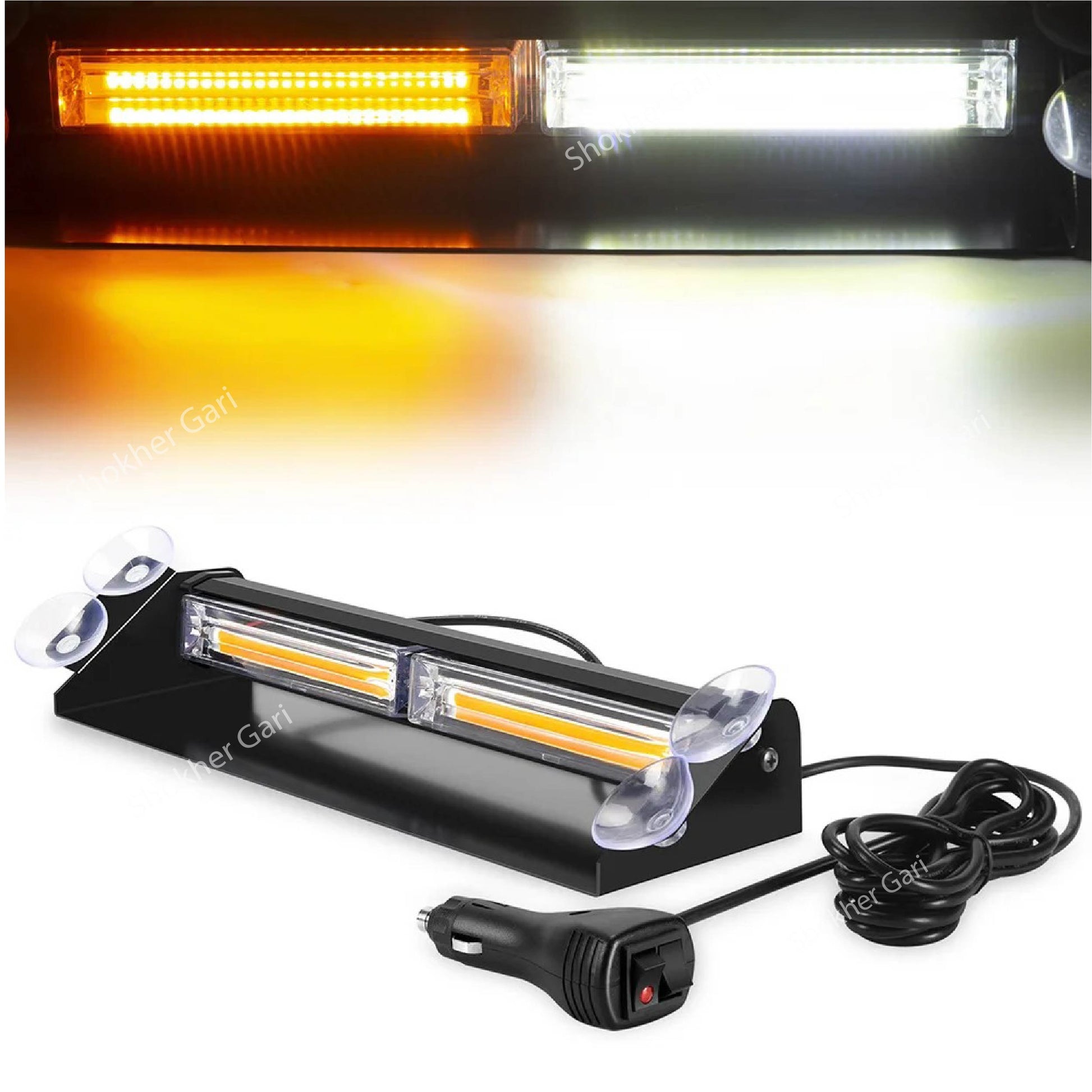 Front/Rear Windshield COB Strobe Lights - Emergency Strobe Dash Lights 12 Inches image 1