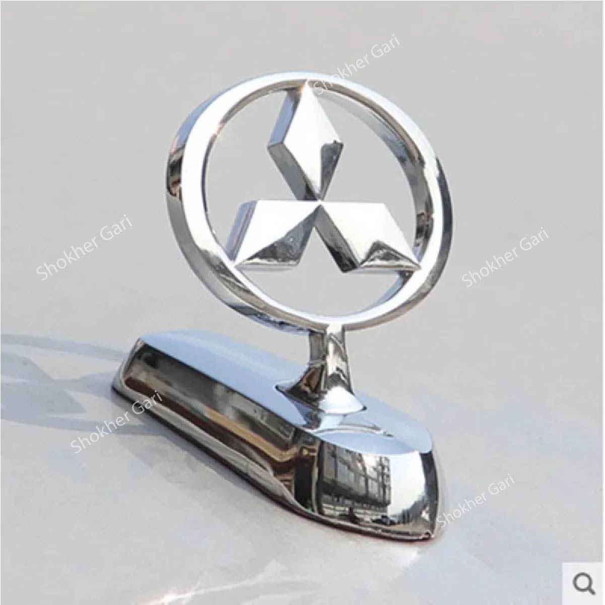 3D Metal Emblem For Car Bonnet- Car Hood stand Logo - Mitsubishi image