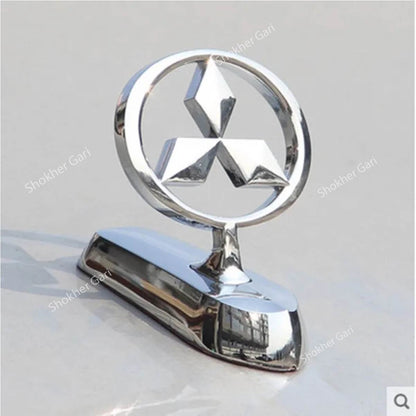 3D Metal Emblem For Car Bonnet- Car Hood stand Logo - Mitsubishi image