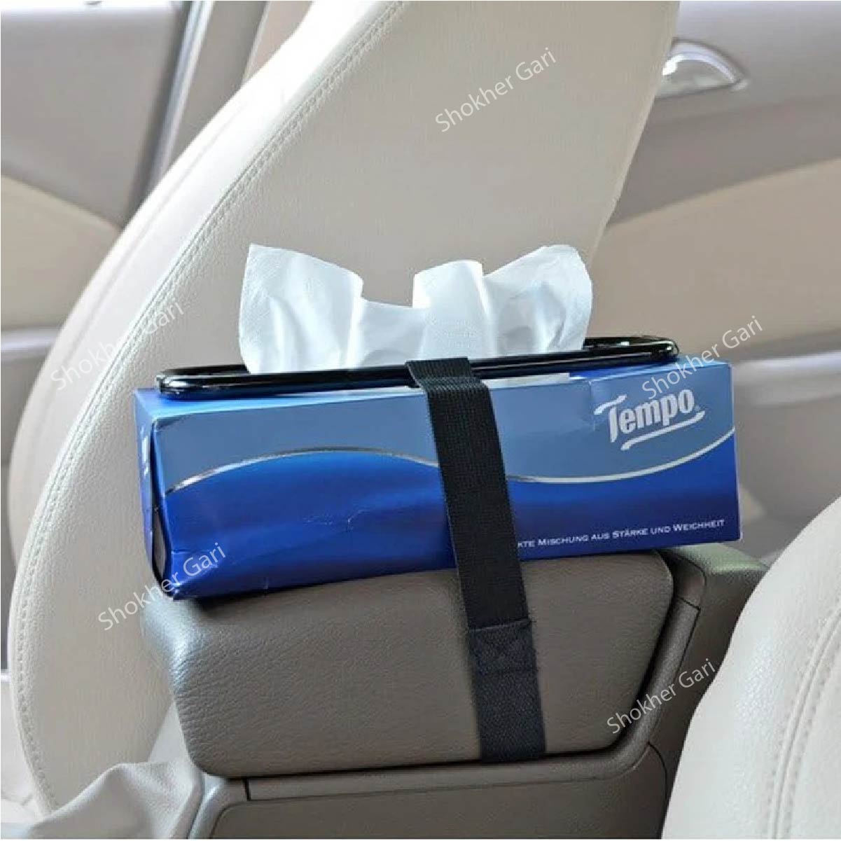 Car Sun Visor Tissue Box Holder- Seat Back Plastic Tissue Box Holder image 1