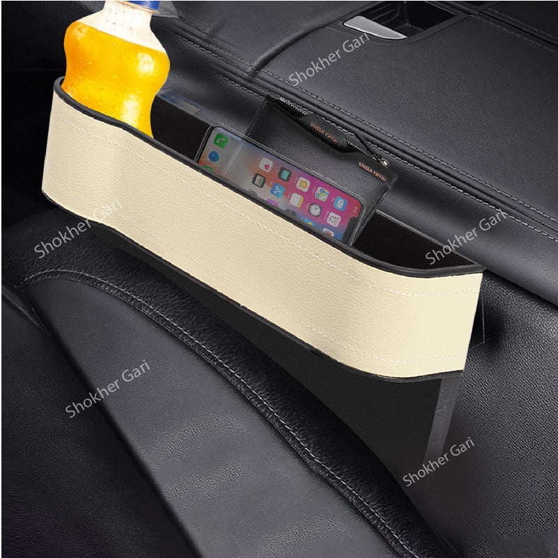 Car Seat Storage with Cup Holder and Charging Hole- Car Seat Gap Filler - Cup and Mobile Holder image 0