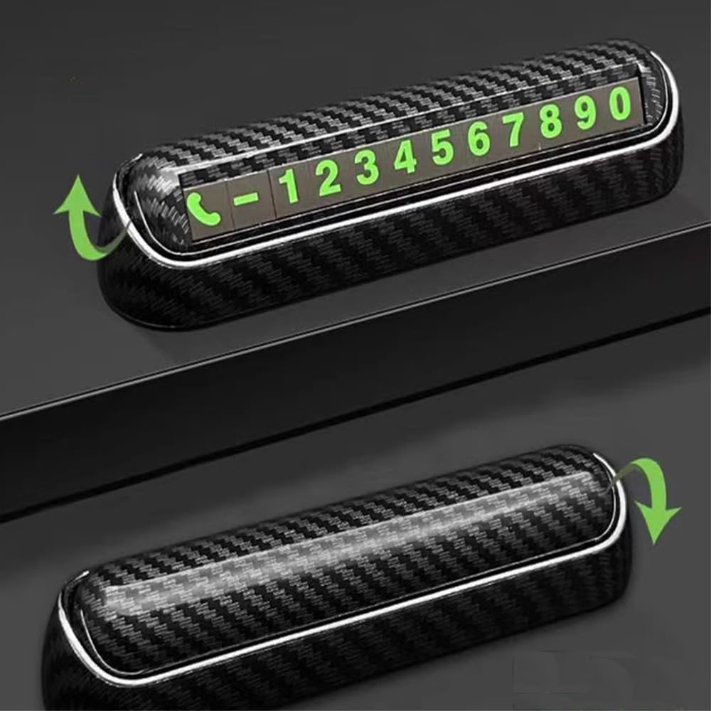 Car Carbon Parking Number Plate image 2