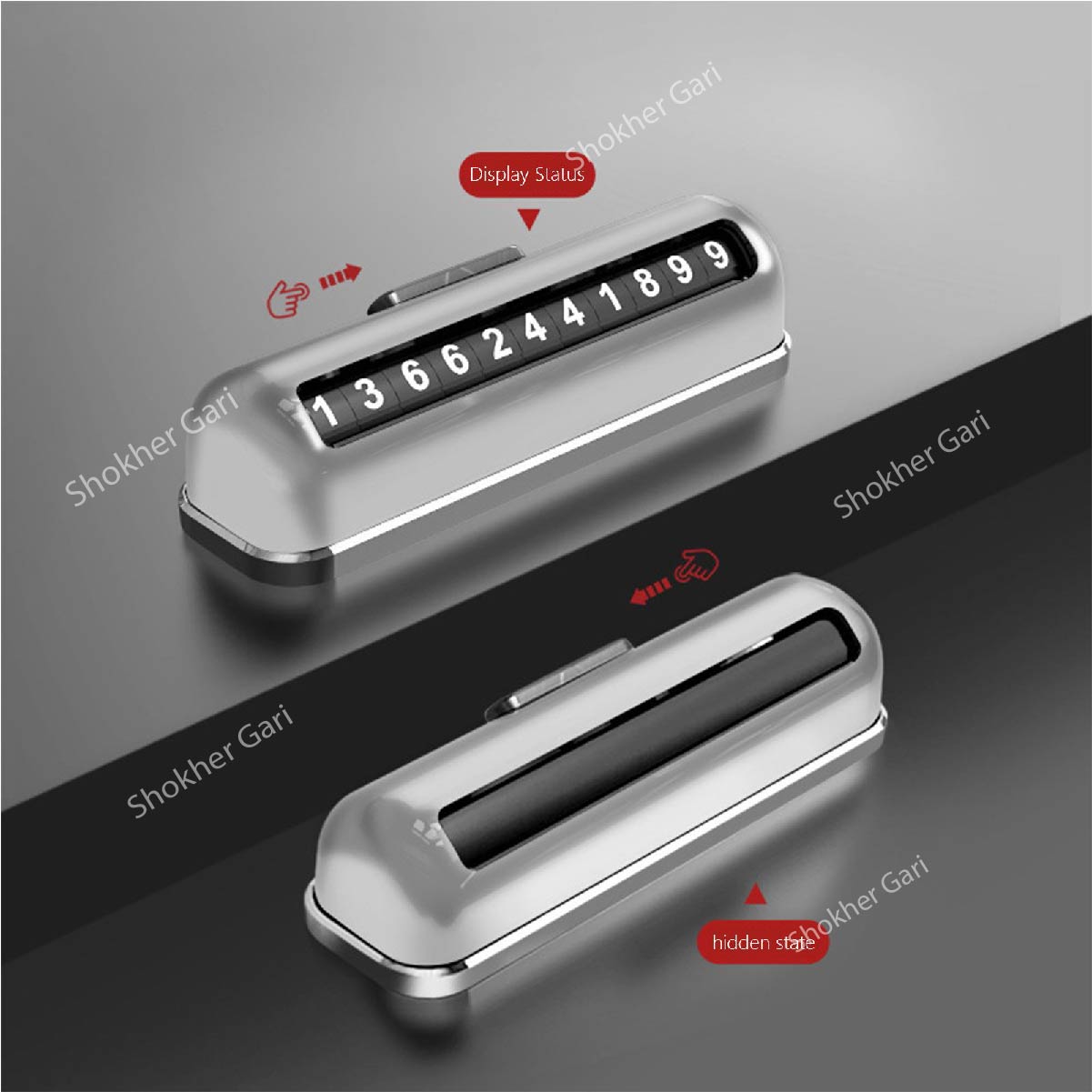 Rotary Hidden Temporary  Parking Mobile Number - Ash image