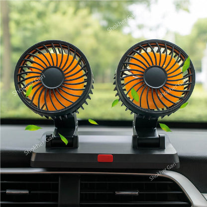 Two Head Electric Fan 360 Degree Adjustable image 4