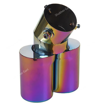 Exhaust Muffler Cap Stainless Steel 2 hole-4 (63C) image 3