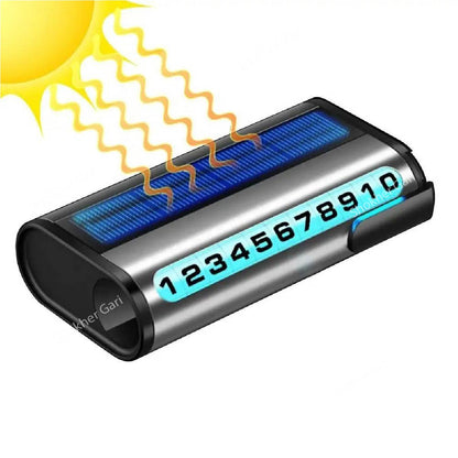 1pcs Solar Powered LED Mobile Temporary Number - Silver image