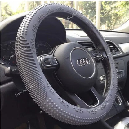 Car Silicone Steering Cover - Ash image