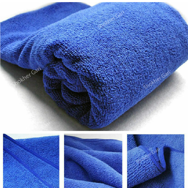 Car Cleaning and Drying Microfiber Towel (Blue) 60*160cm image 1