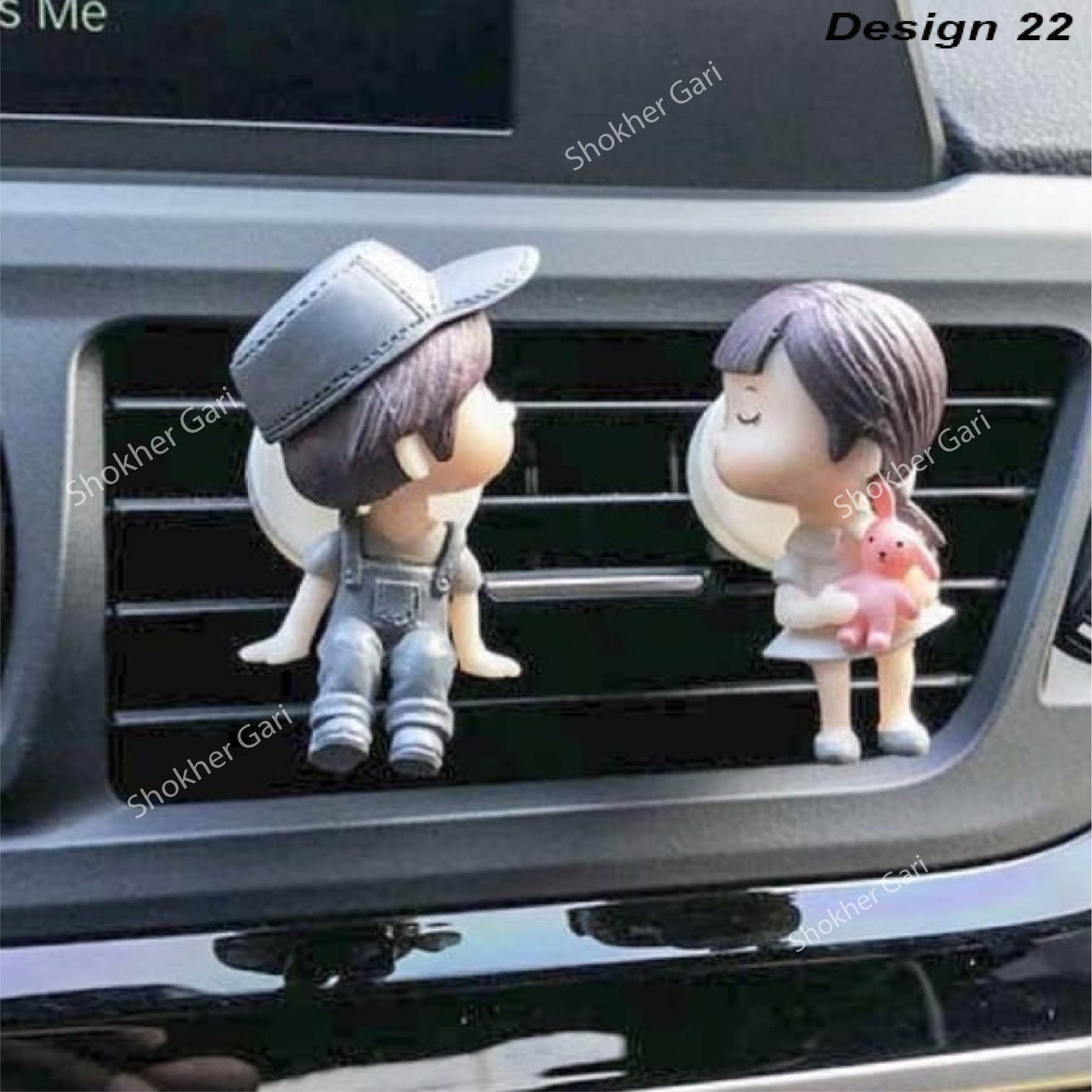 Car Dashboard Showpiece Cute Cartoon Couple Action Doll Balloon - 22 image