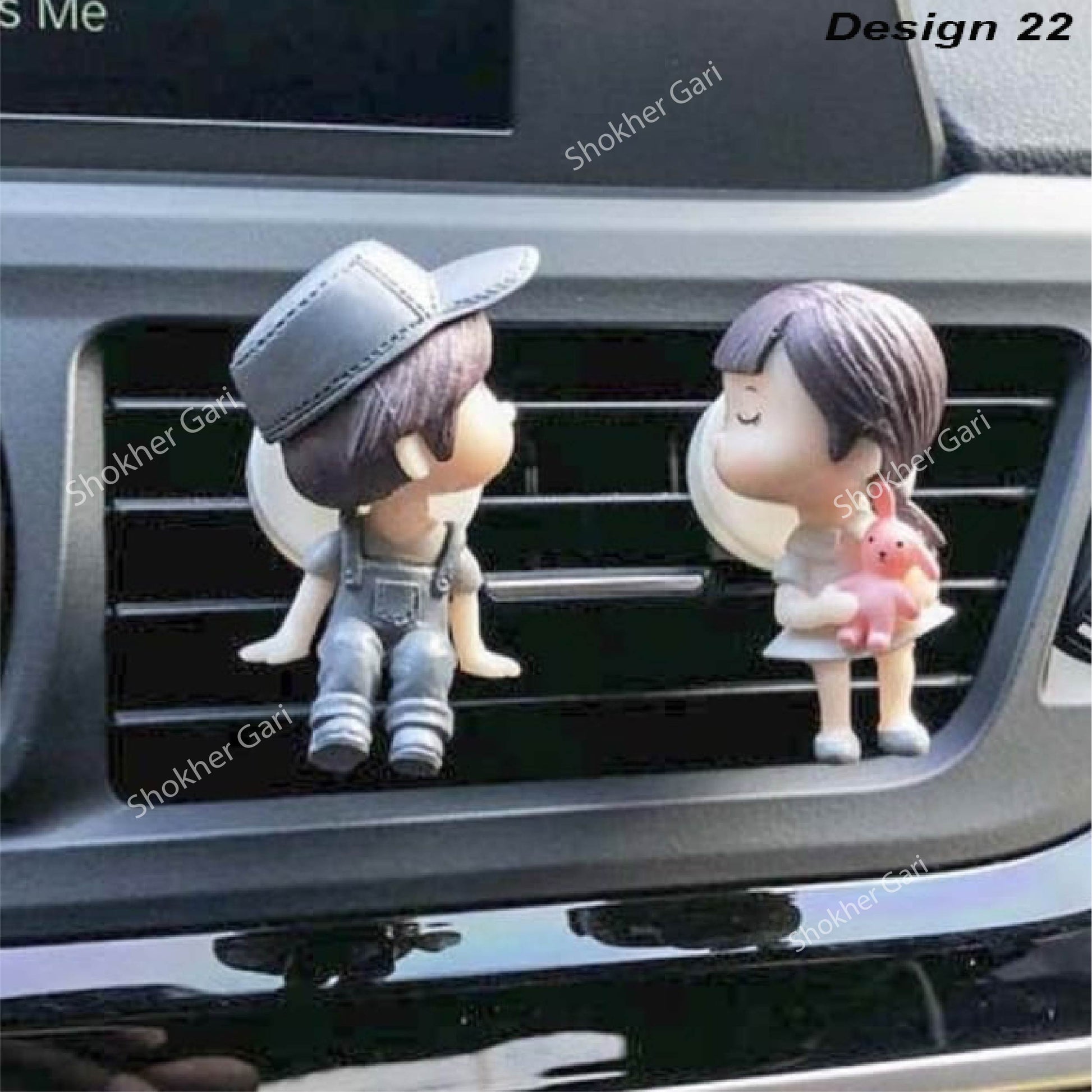 Car Dashboard Showpiece Cute Cartoon Couple Action Doll Balloon - 22 image