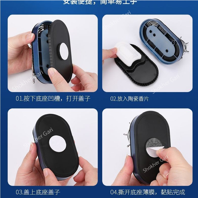 Rotating Rudder Hand Boat Car Solar Perfume image 2