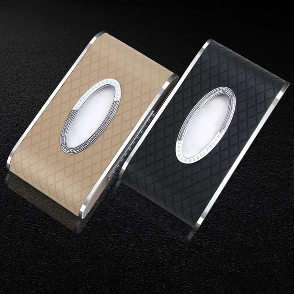 Check Design Car Tissue Box with clock image 1
