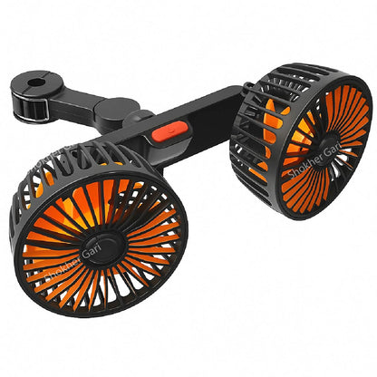 Car Neck Auto Headrest Ventilation Fan USB Charging image 4