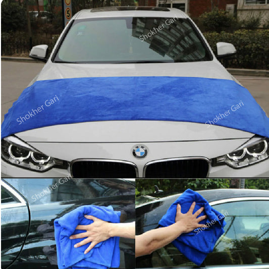 Car Cleaning and Drying Microfiber Towel (Blue) 60*160cm image 0