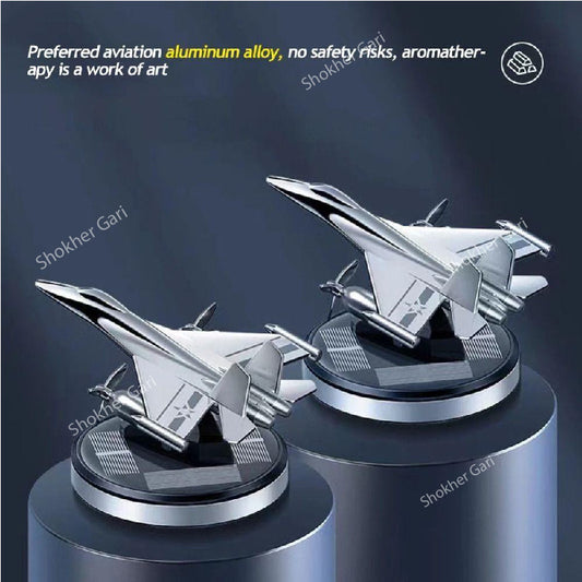 Solar Powered Rotating Combat Aircraft Perfume And Showpiece image 0