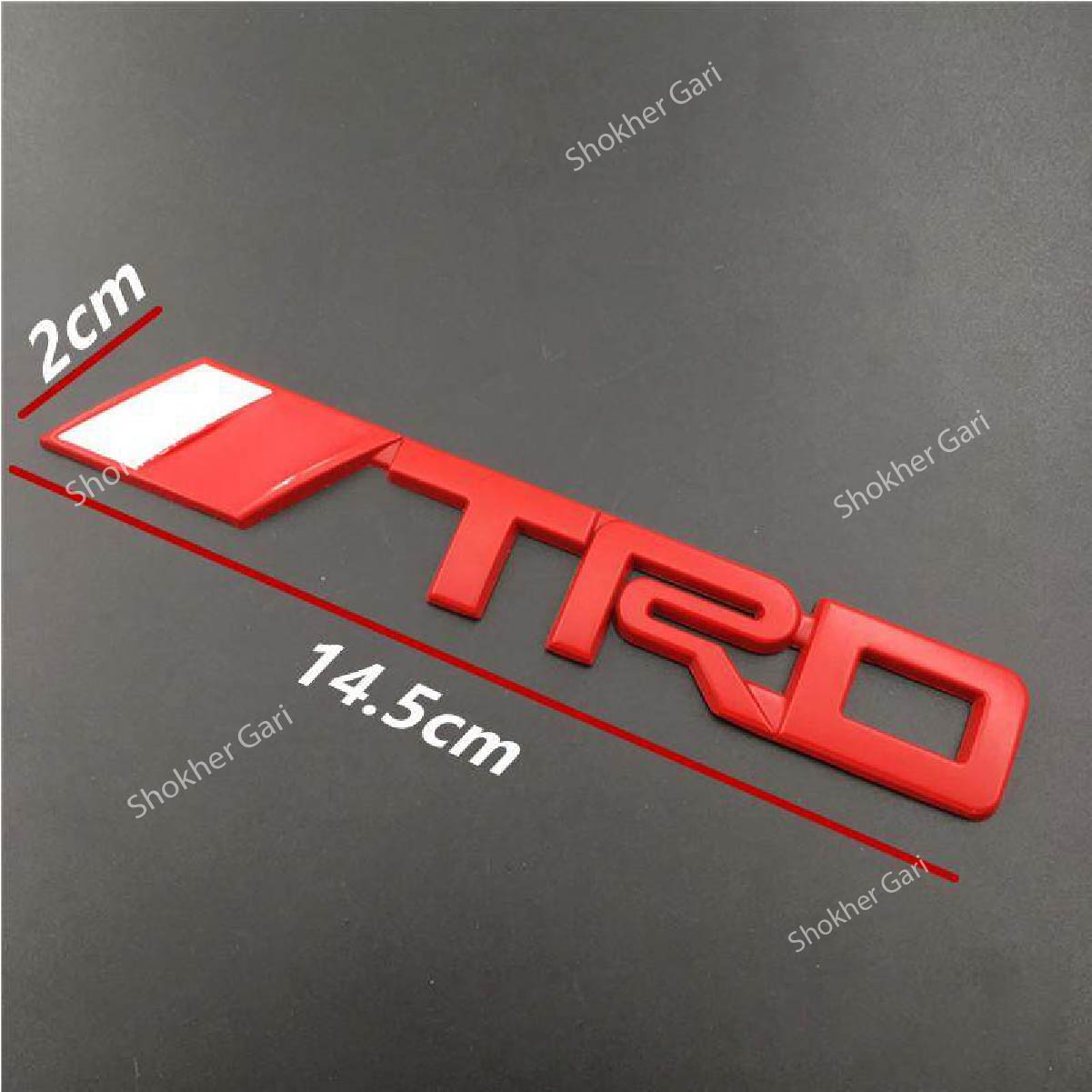 Toyota TRD emblem-3D car sticker - Red image