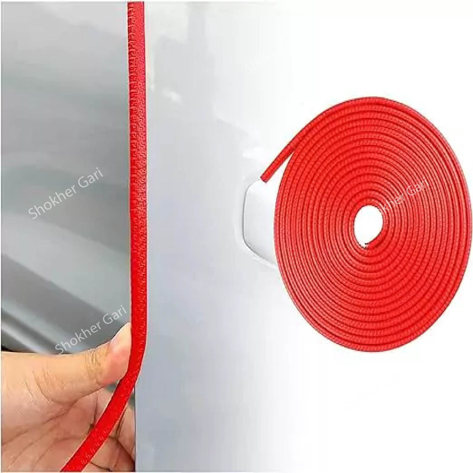 Car Door Guard Shield - Strong Anti-Scratch Door Edge Guard- 5 Colours Bumper Door Edge Protector for 4 Door 17 Feet / 5 Metre image 7