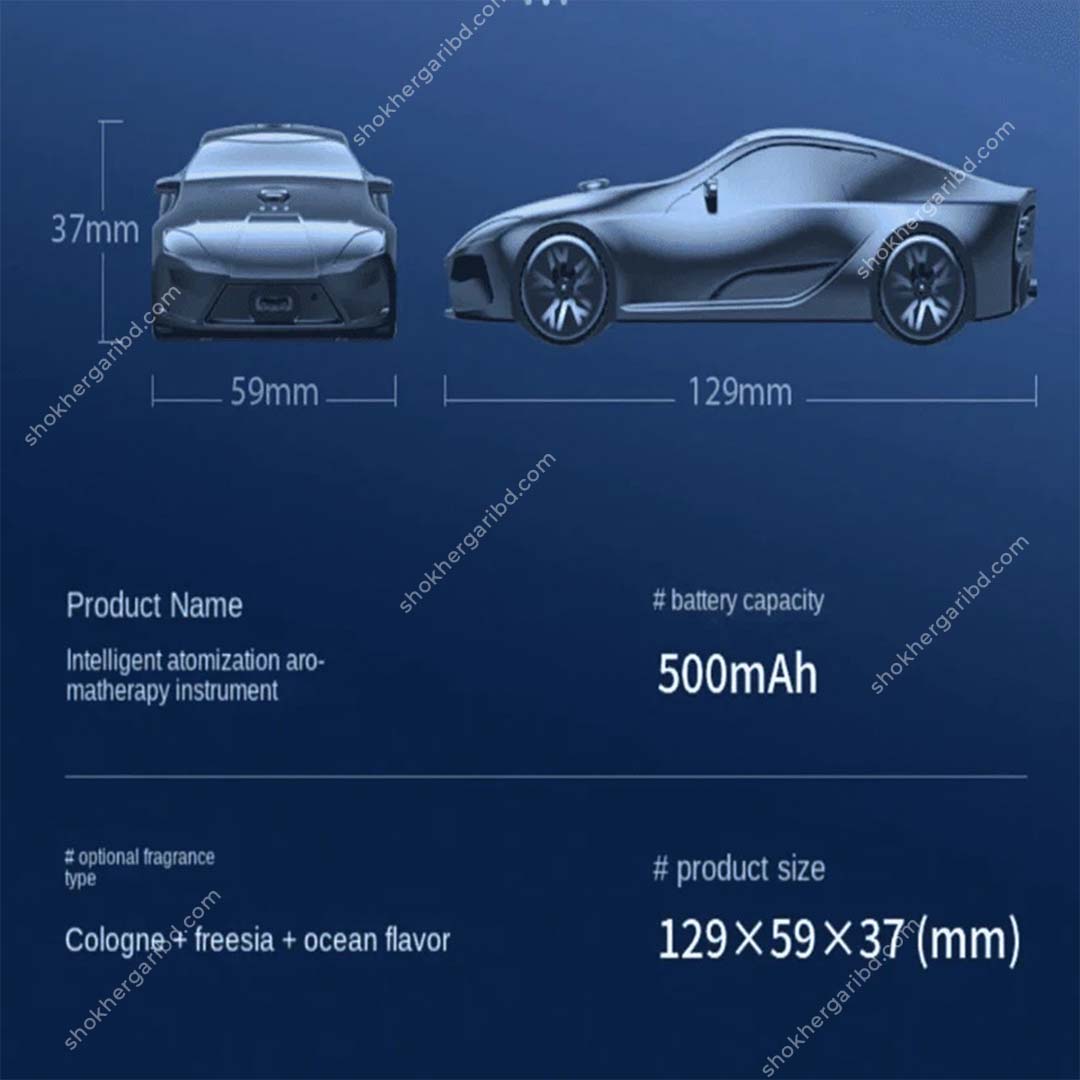 Car Shape Smart Humidifier Diffuser – Auto Aromatherapy &amp; Fragrance for Your image 8