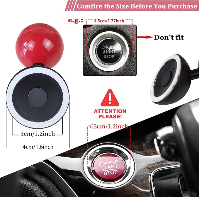 Car Joystick  Push to Start Button Cover image 1