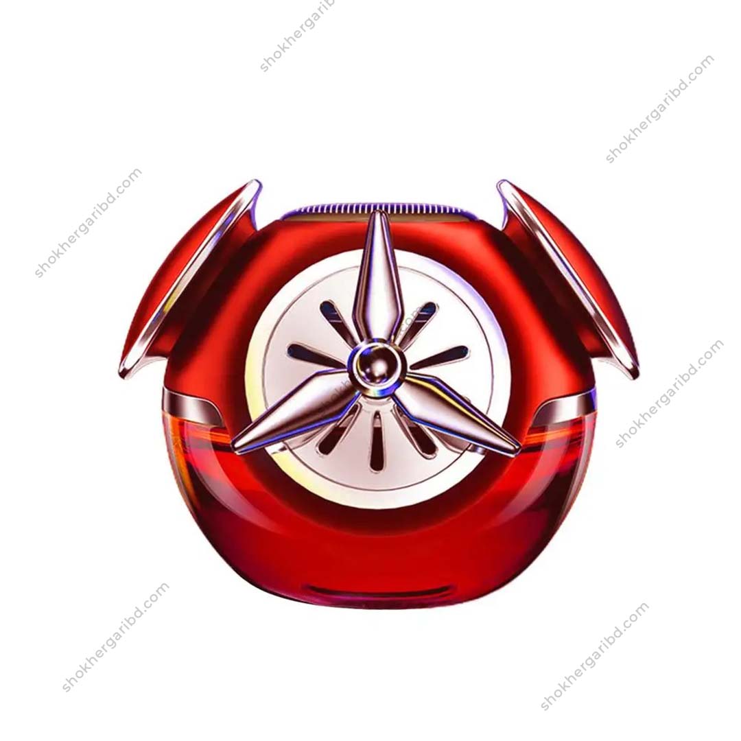 Car Solar Fragrance Cool Round Aircraft Aromatherapy - Red image