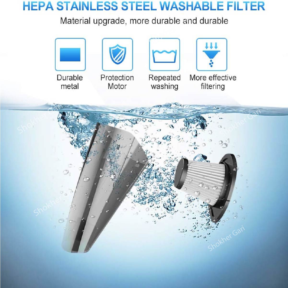 Rechargeable Car Vacuum Cleaner with Light image 3