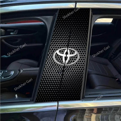 2 Pcs set Car Door Center Pillar Sticker image 1