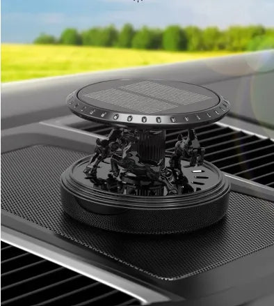 Solar Rotating Gold Plated Deer Car Perfume image 3