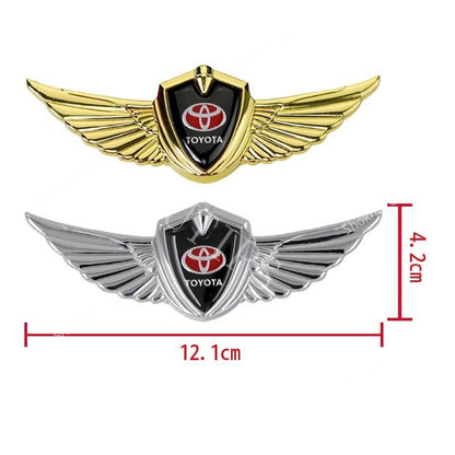 1pcs Car Body 3D Metal Logo Wings Sticker image 6