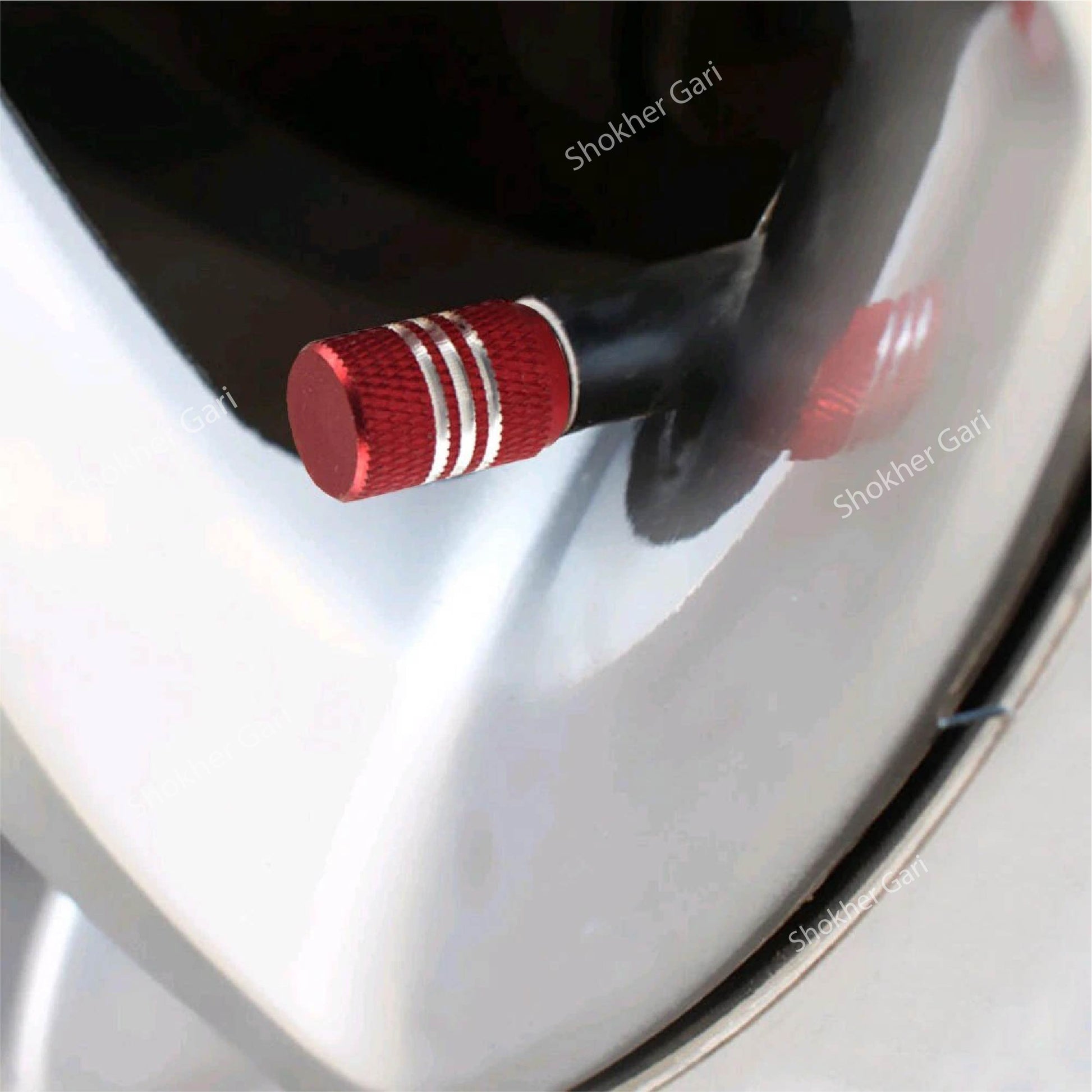 Car 4Pcs set Wheel Caps Nozzle Cap Aluminum image 7