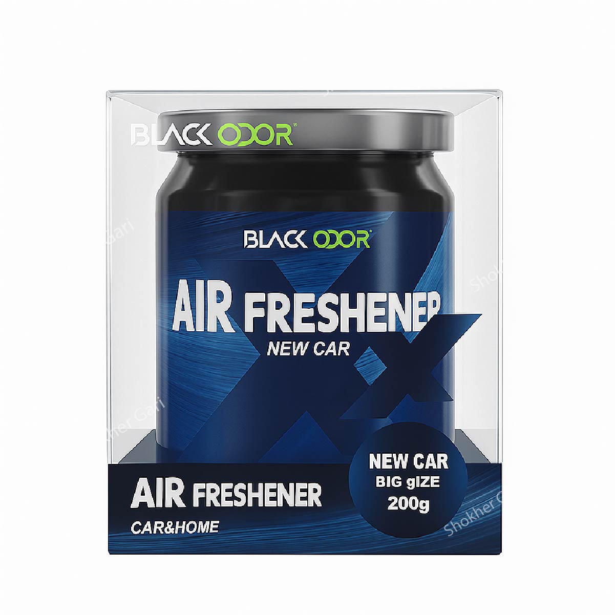 Gel Can Car Premium Quality BLACK Odor Air Freshener - New Car image