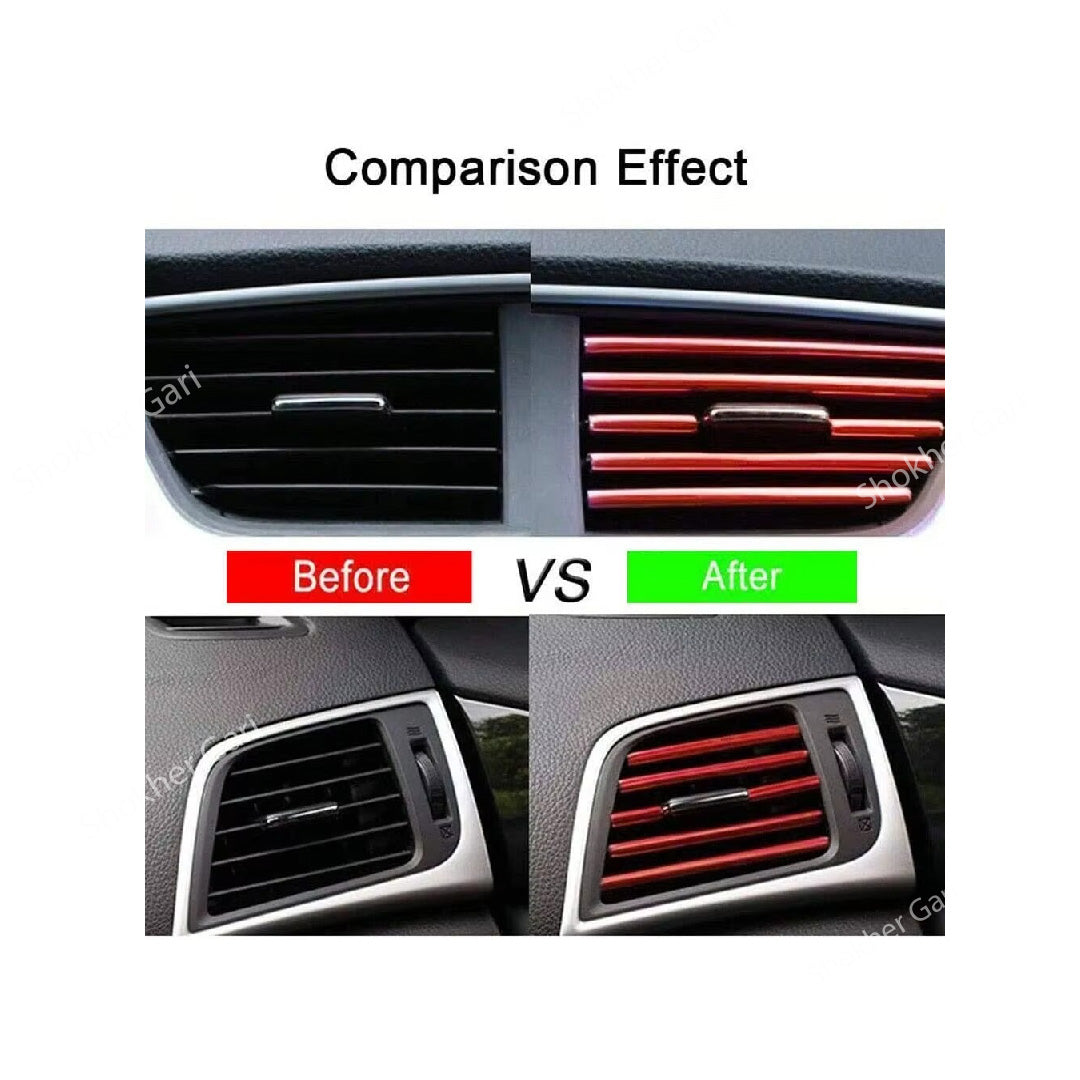 10 pcs set 20 cm Pipe Car AC Vent Blade Strip image 3