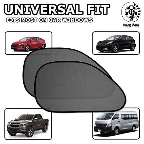 Sun Shades for Maximum Solar Safety-2pcs Black Car Side Window Sun Visors for Anti UV image 1
