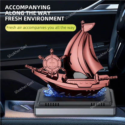 Boat Shape Design Solar Car Air Fresheners - Copper image