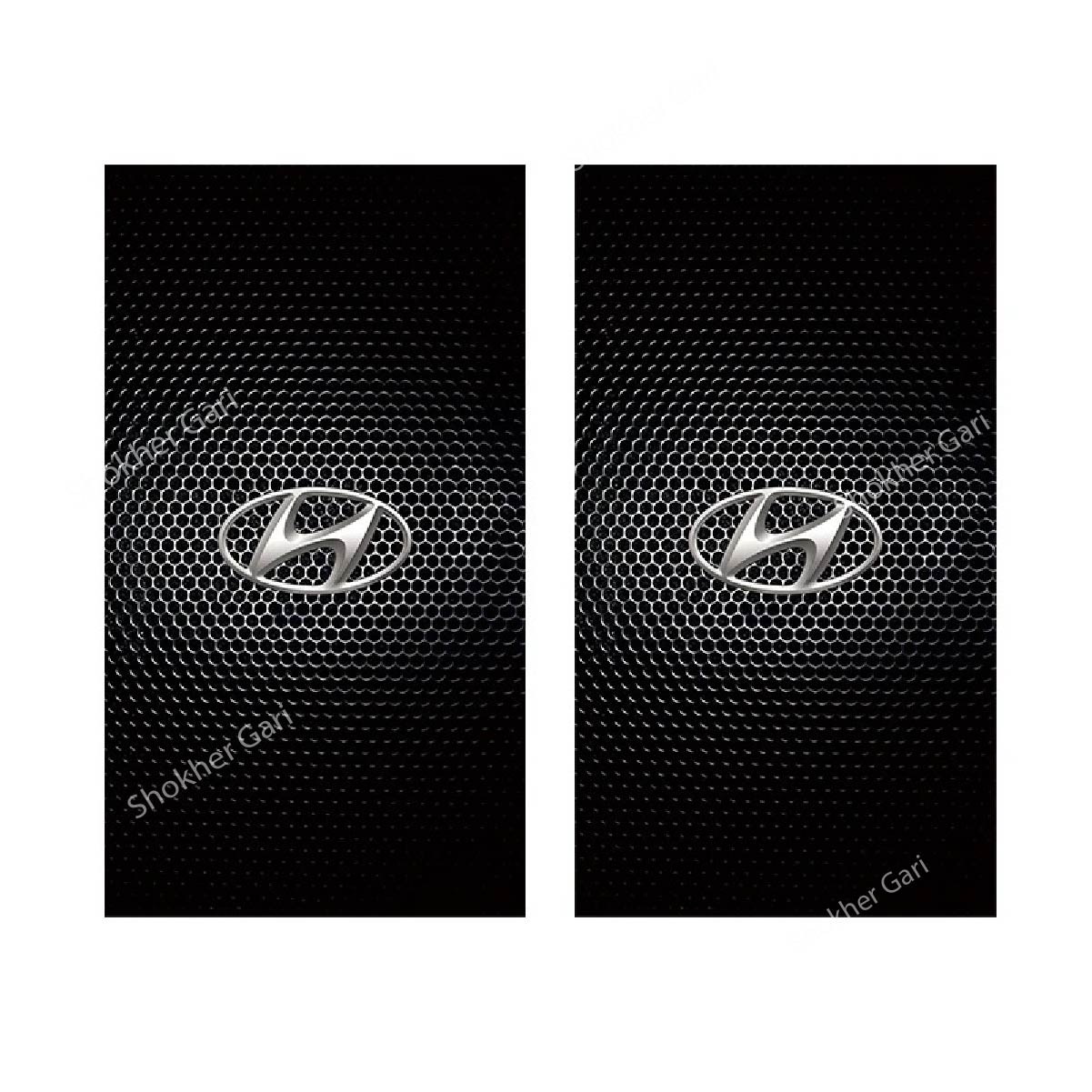 2 Pcs set Car Door Center Pillar Sticker - Hyundai image