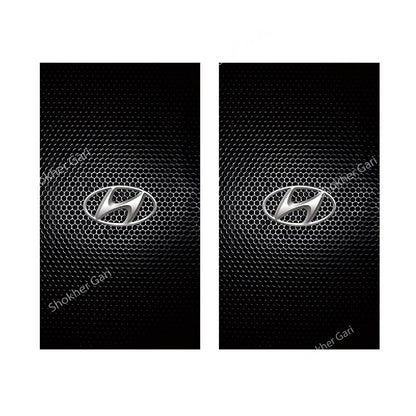 2 Pcs set Car Door Center Pillar Sticker - Hyundai image