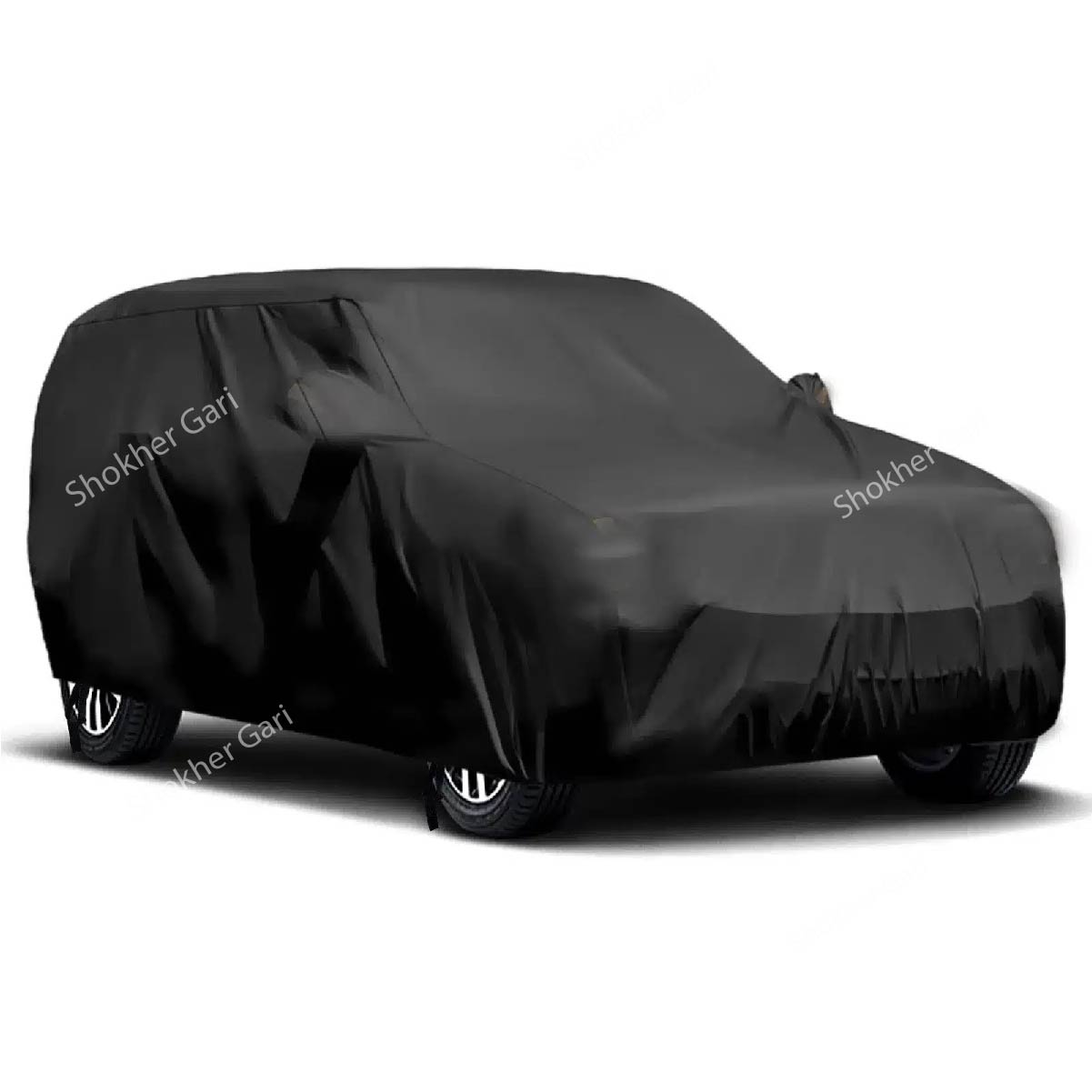 M/Y/P  Mid Size SUV Cover \ Car Cover \ Dust Cover \ Car Body Cover Umbrella Fabric 90% Water Resistant - 1990 TK, Black image
