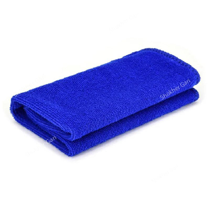 Car Cleaning Dry Microfiber Towel (Blue) 15*25cm image 5