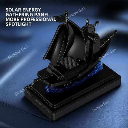 Boat Shape Design Solar Car Air Fresheners - Black image
