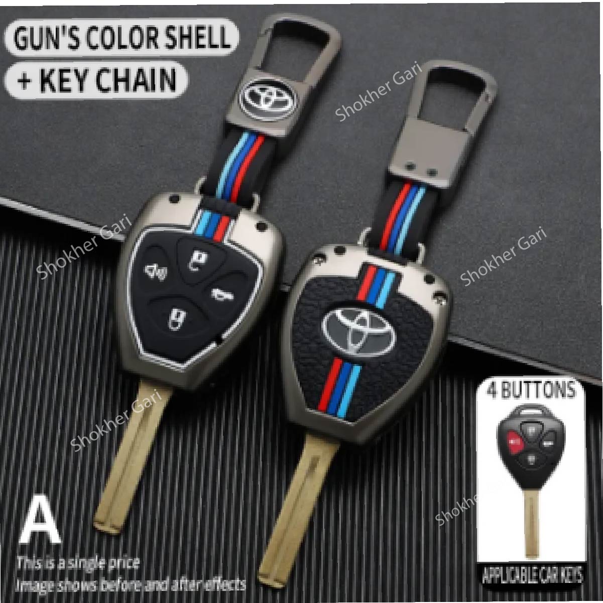 M/Y Zinc Alloy Key Cover Protection Metal Remote Cover For Toyota , Honda, Nissan, Mitsubishi,Hyundai, MG ,BMW Strong Key Cover image 36